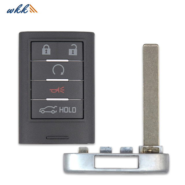 4+1 botones 22856930 NBG009768T llave de coche remota inteligente para Cadillac
