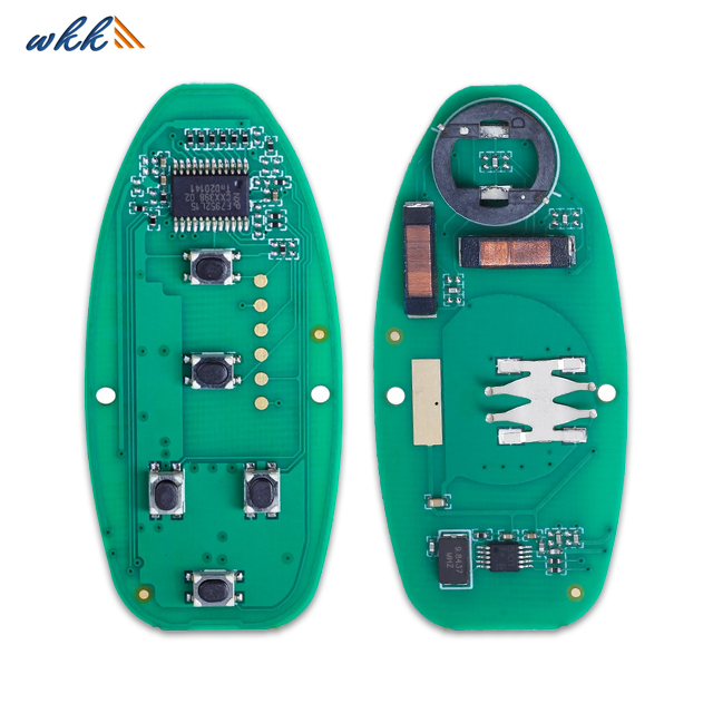 Llave de control remoto de 4 + 1 botones CWTWB1U818 46CHIP 315MHz para Nissan Quest 2011-2017